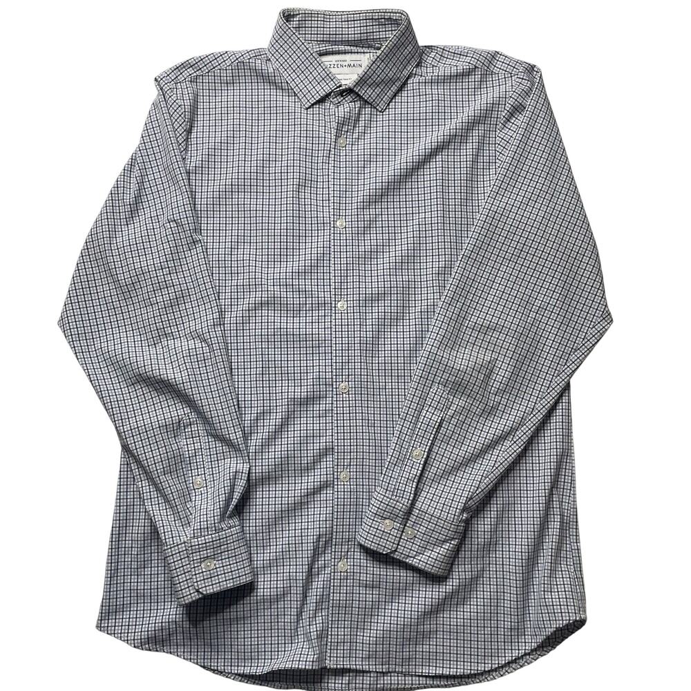 Mizzen+Main Plaid Leeward Long Sleeve Button Up Shirt XL Trim Fit Men's